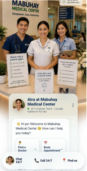 Mabuhay Medical Center AI receptionist preview